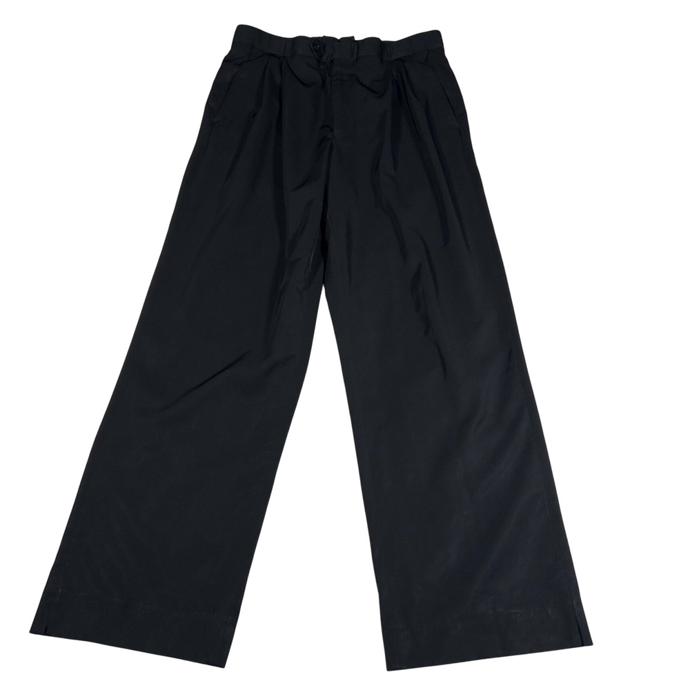 Smitty Pleated Trousers Mens 33x30 Black‎ Wide Leg Official Referee Pants READ